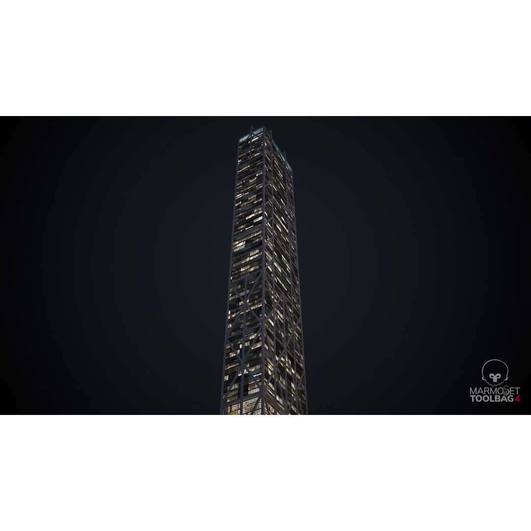 Apartment Building 3D Model – Low Poly Day/Night Game Asset, FBX - View 8