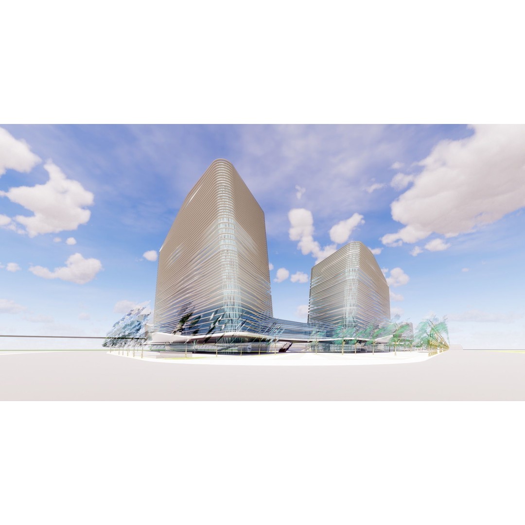 Tourist Service Center 3D Model – Commercial Building Design, PBR - View 13