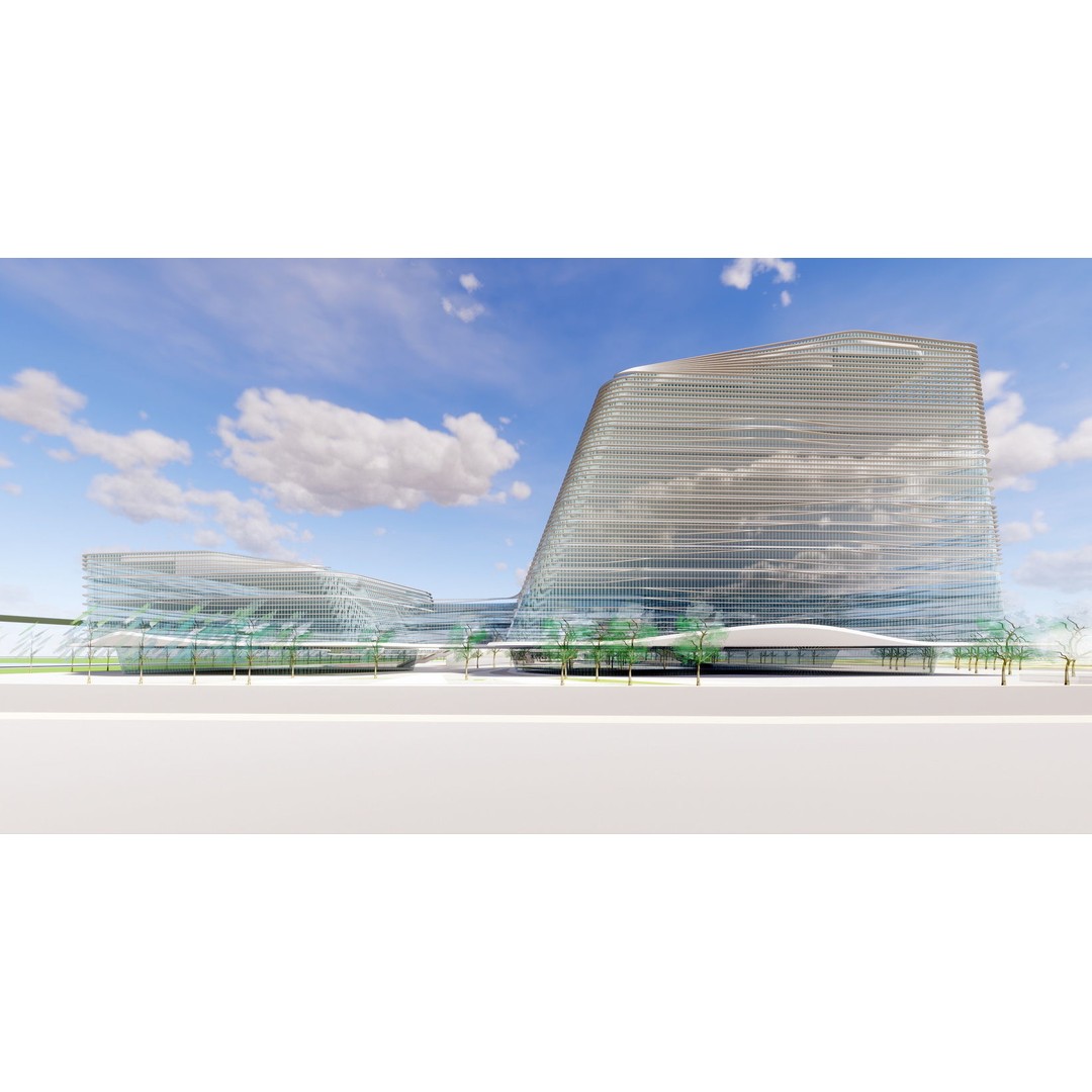 Tourist Service Center 3D Model – Commercial Building Design, PBR - View 14