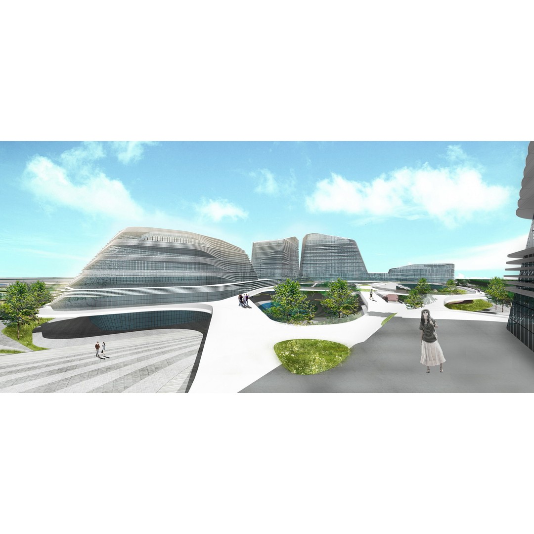 Tourist Service Center 3D Model – Commercial Building Design, PBR - View 16