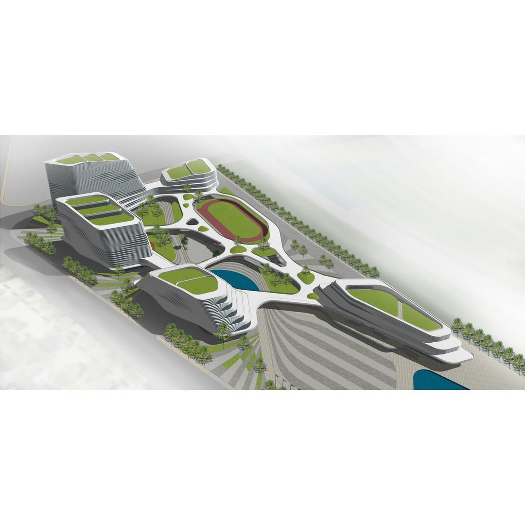 Tourist Service Center 3D Model – Commercial Building Design, PBR - View 4