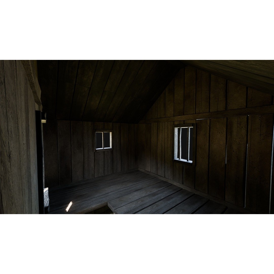 Viking Fortress Watchtower 3D Model – Low Poly Game Asset, FBX, OBJ - View 10