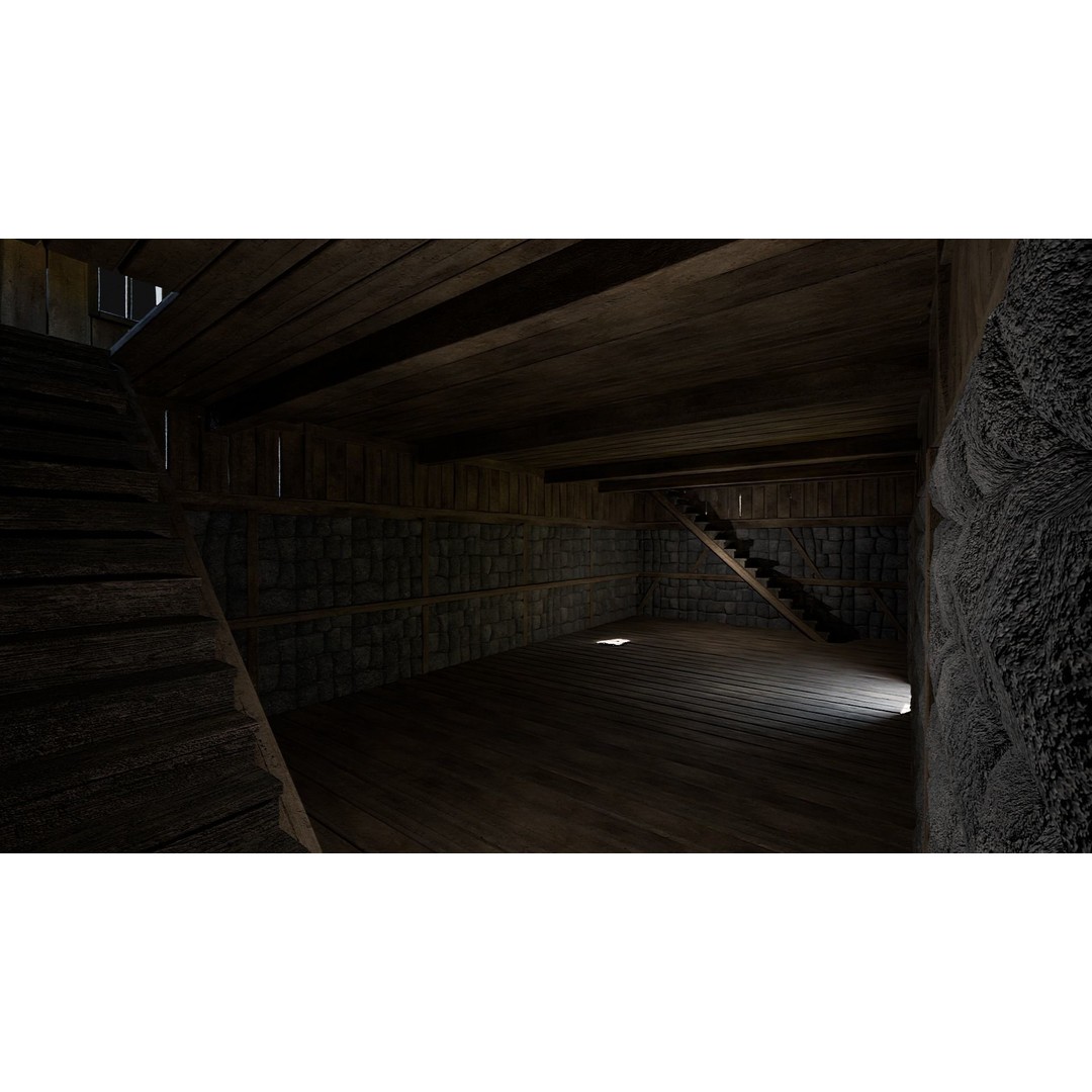 Viking Fortress Watchtower 3D Model – Low Poly Game Asset, FBX, OBJ - View 17