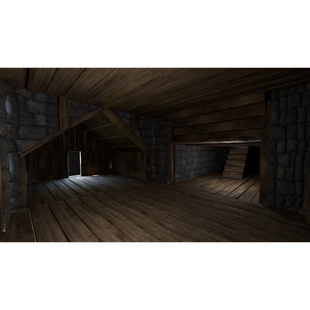 Viking Fortress Watchtower 3D Model – Low Poly Game Asset, FBX, OBJ - View 25