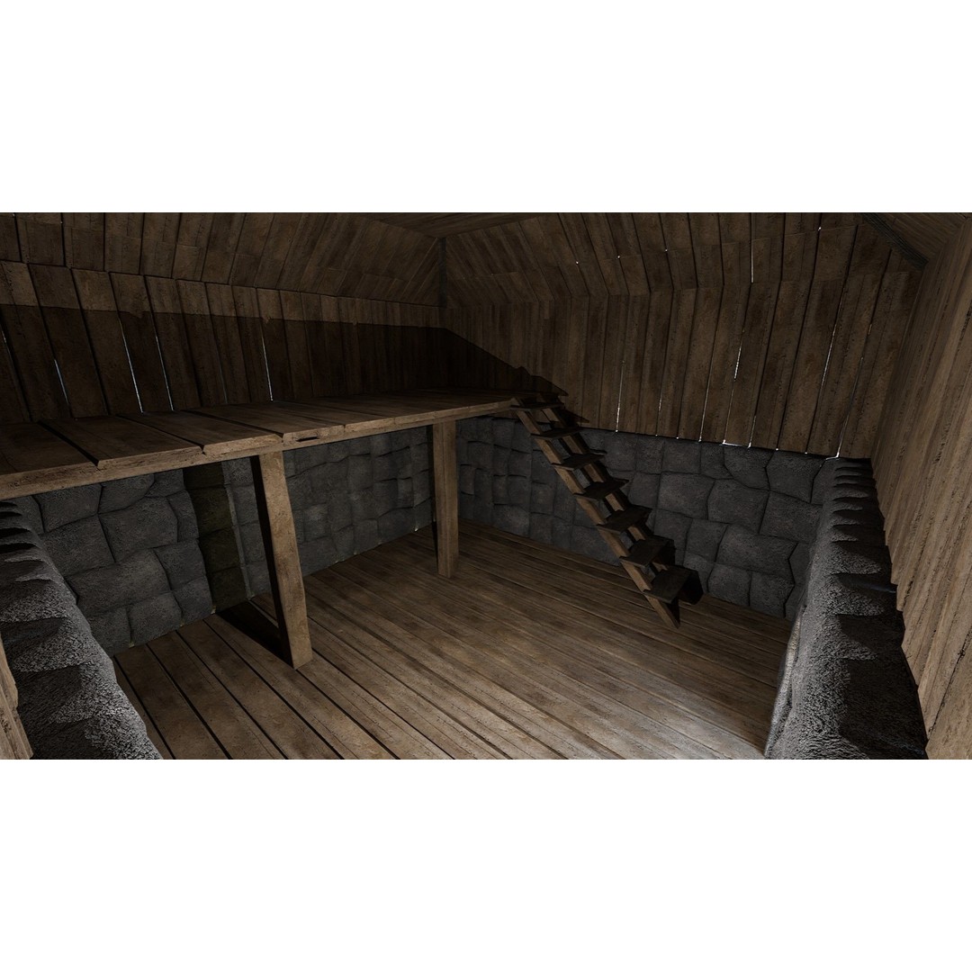 Viking Fortress Watchtower 3D Model – Low Poly Game Asset, FBX, OBJ - View 41