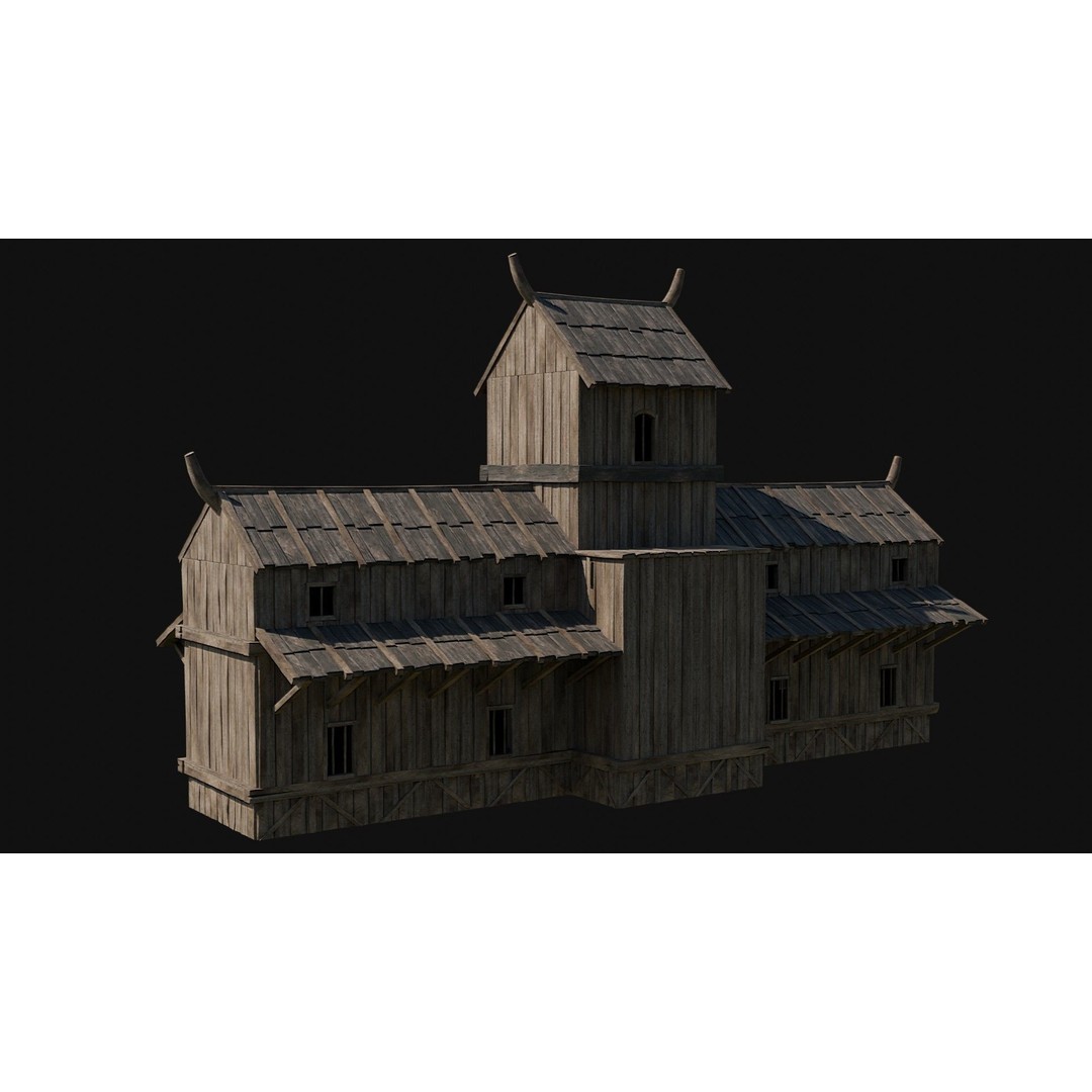Viking Fortress Watchtower 3D Model – Low Poly Game Asset, FBX, OBJ - View 51