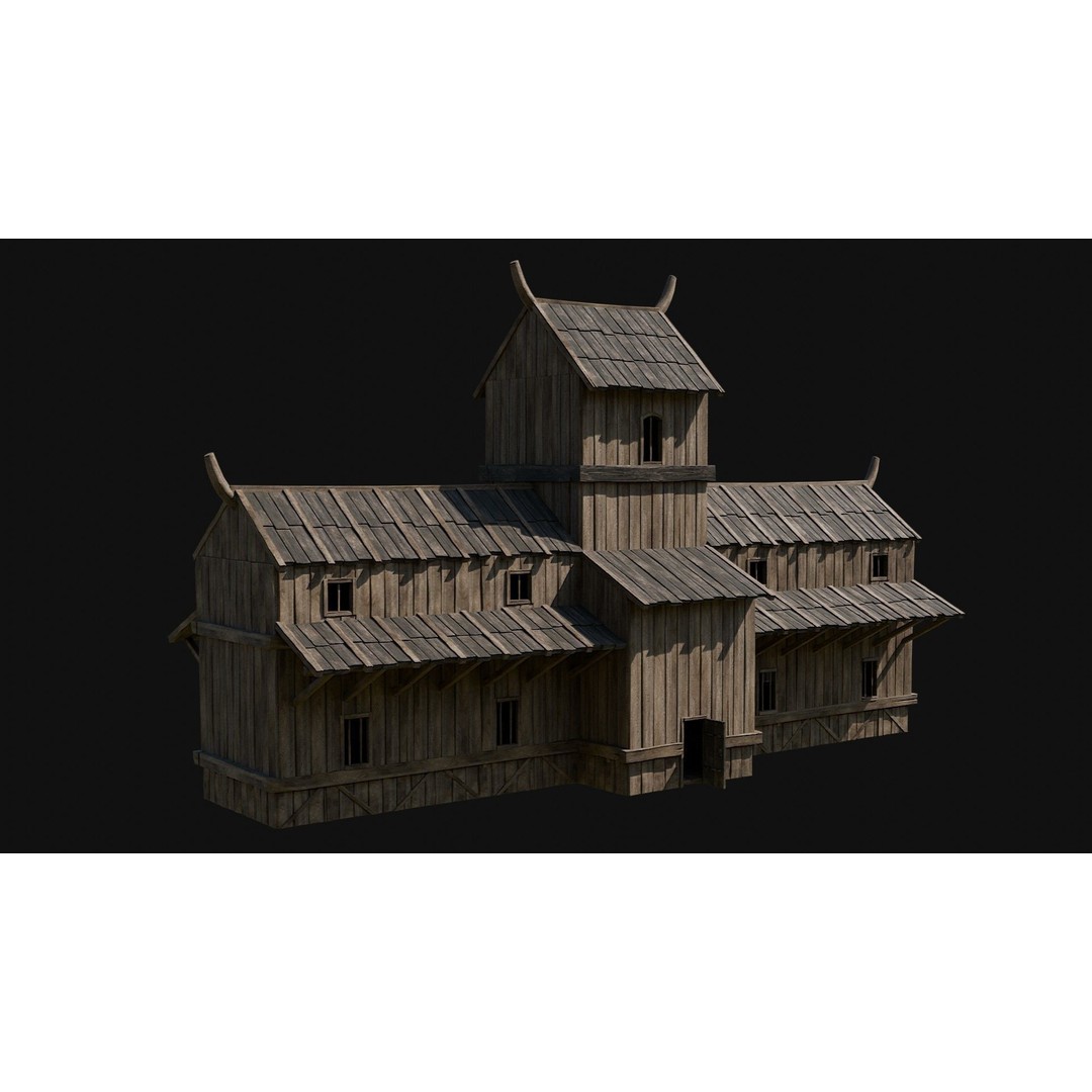 Viking Fortress Watchtower 3D Model – Low Poly Game Asset, FBX, OBJ - View 52