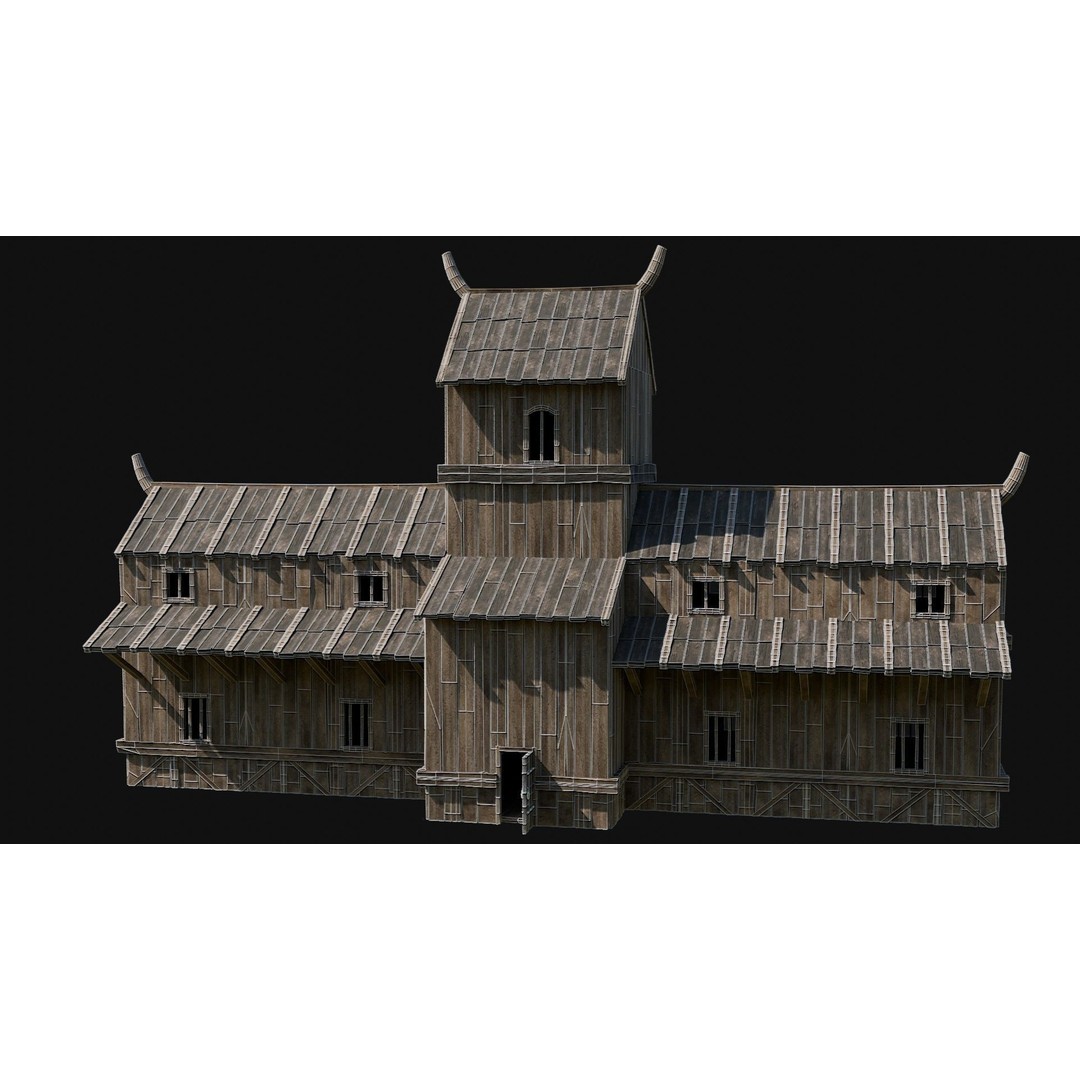 Viking Fortress Watchtower 3D Model – Low Poly Game Asset, FBX, OBJ - View 53