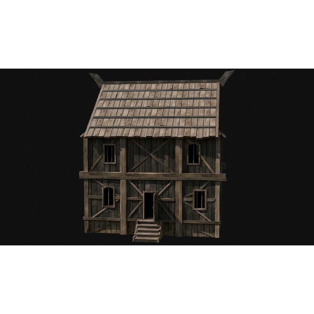 Viking Fortress Watchtower 3D Model – Low Poly Game Asset, FBX, OBJ - View 66