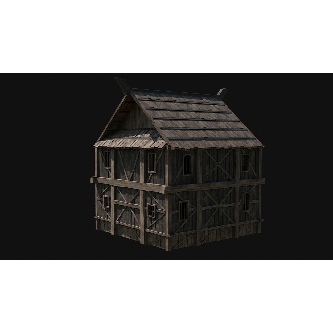 Viking Fortress Watchtower 3D Model – Low Poly Game Asset, FBX, OBJ - View 67