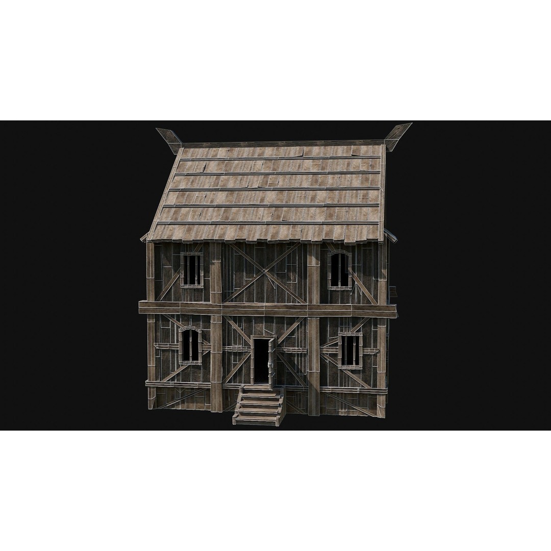Viking Fortress Watchtower 3D Model – Low Poly Game Asset, FBX, OBJ - View 69