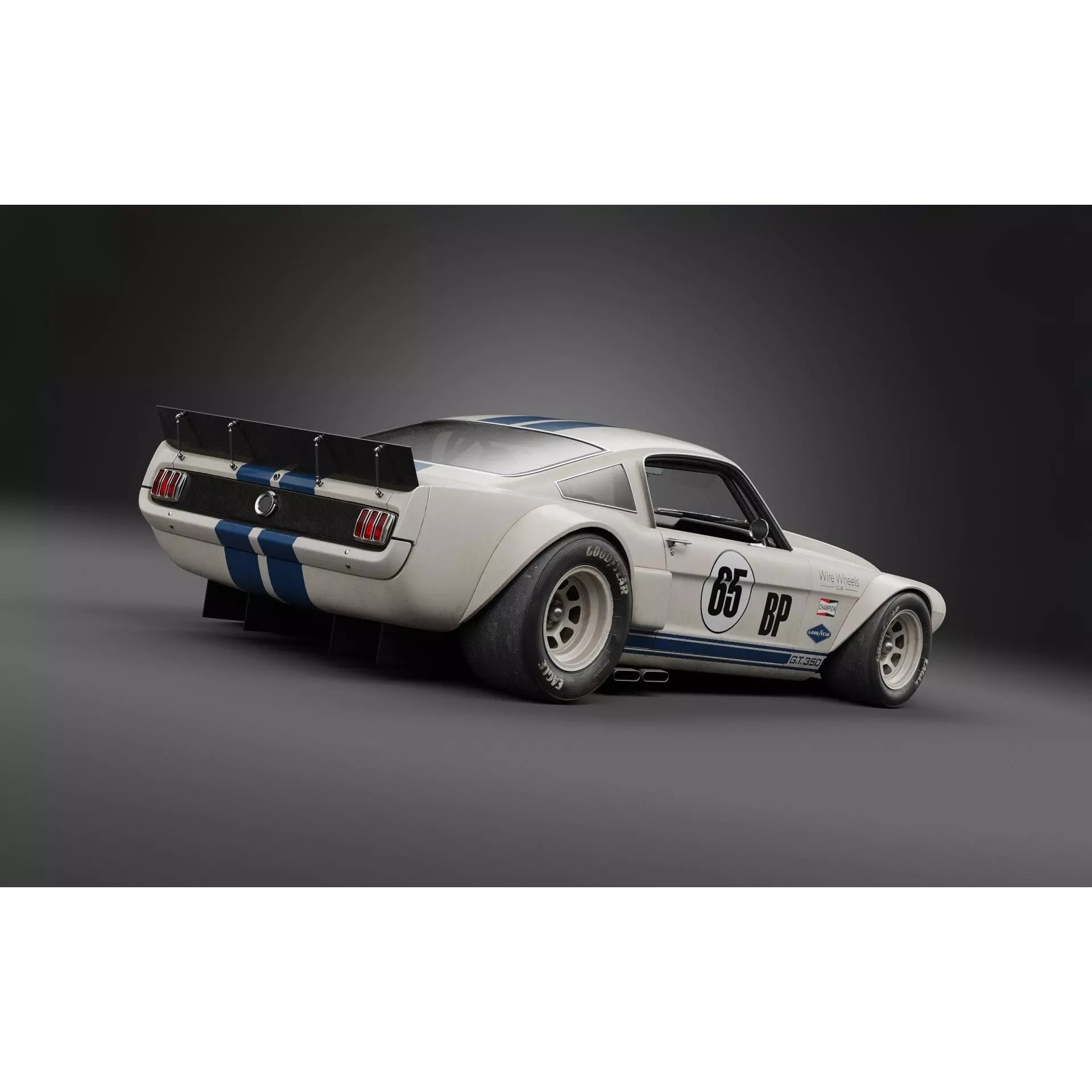 1965 Mustang RK1 - High-Poly Game-Ready 3D Model - View 5