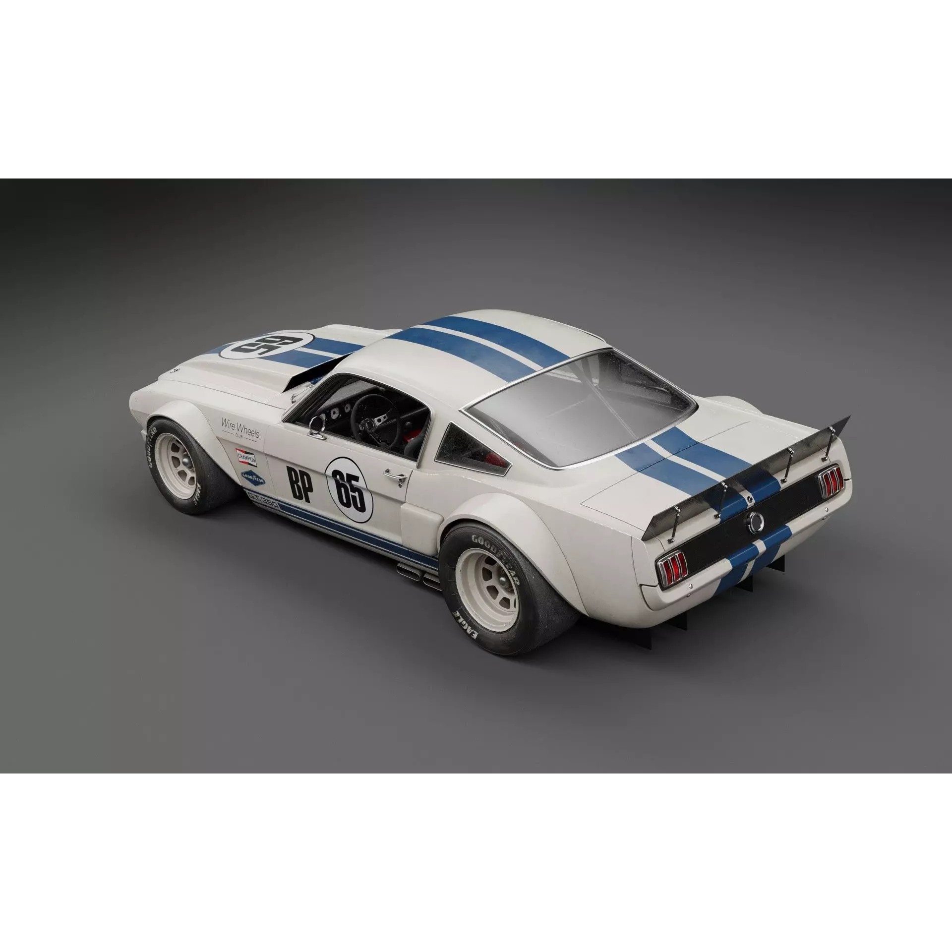 1965 Mustang RK1 - High-Poly Game-Ready 3D Model - View 6
