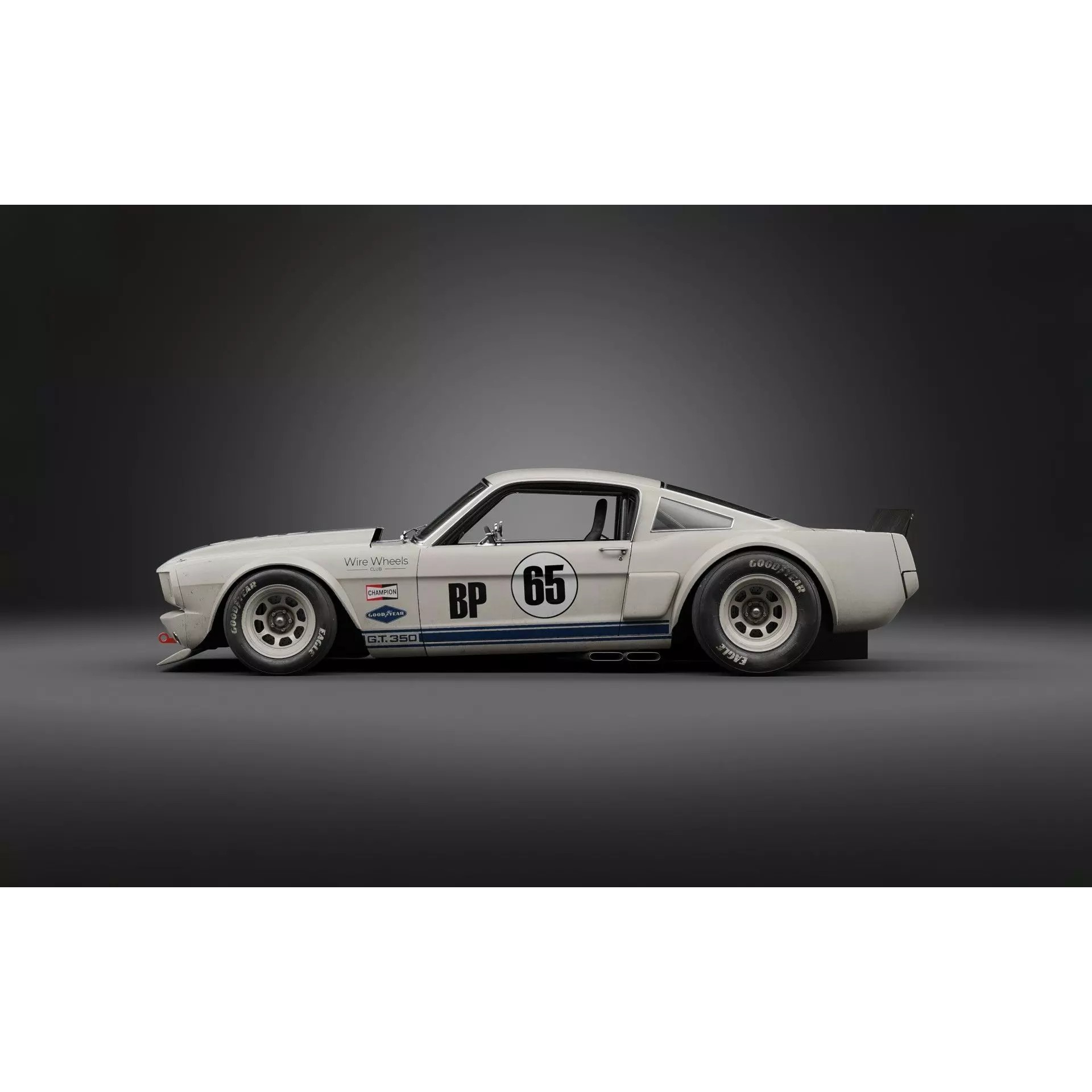 1965 Mustang RK1 - High-Poly Game-Ready 3D Model - View 9