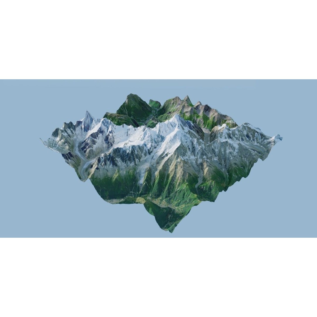 Volcano Mountains Pack 3D Model – High-Resolution Landscapes, FBX, OBJ - View 63
