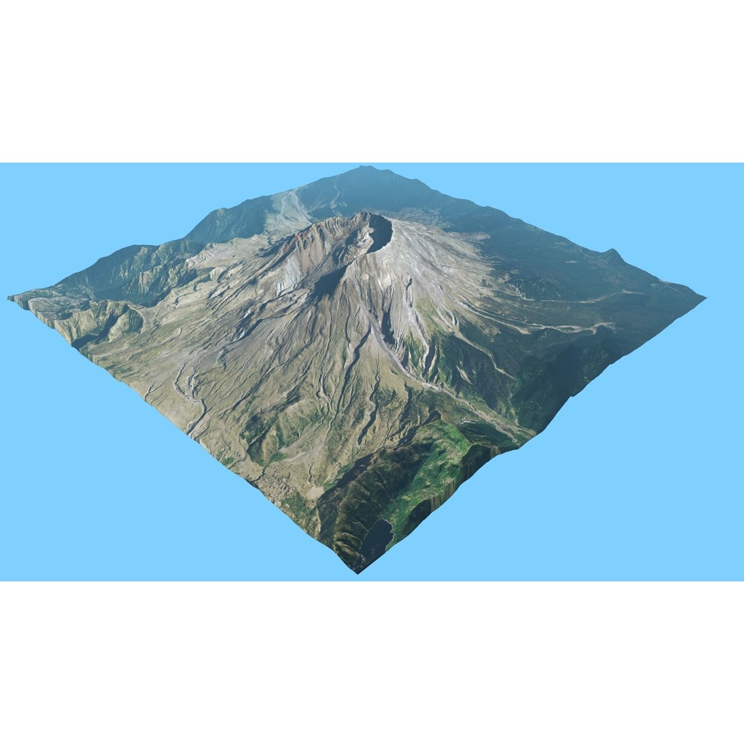Volcano Mountains Pack 3D Model – High-Resolution Landscapes, FBX, OBJ - View 7