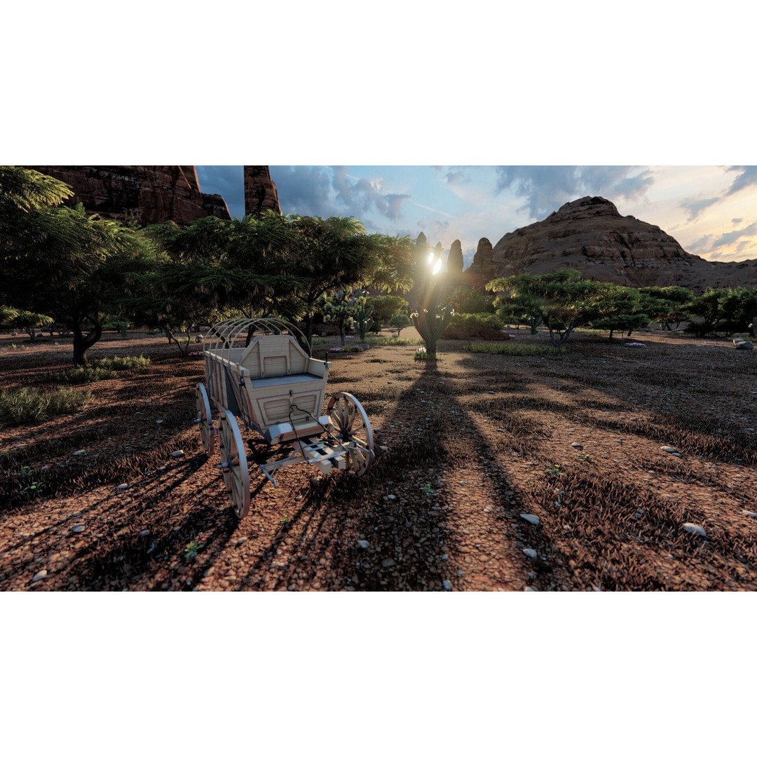 Light Army Field Wagon 3D Model – Textured Military Vehicle, FBX, OBJ - View 23