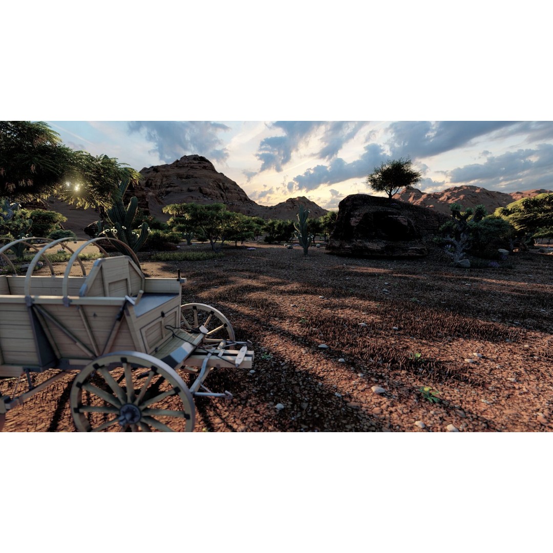 Light Army Field Wagon 3D Model – Textured Military Vehicle, FBX, OBJ - View 25