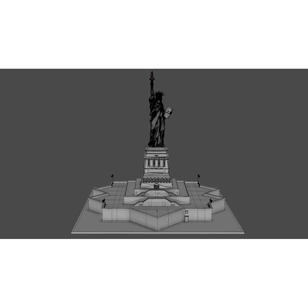 Statue of Liberty 3D Model – High Poly PBR Asset, FBX, Blender, OBJ