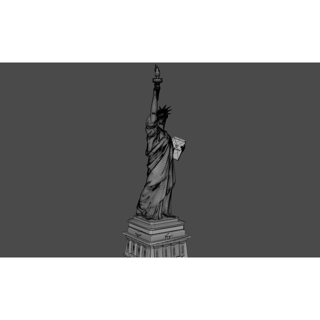 Statue of Liberty 3D Model – High Poly PBR Asset, FBX, Blender, OBJ - View 14