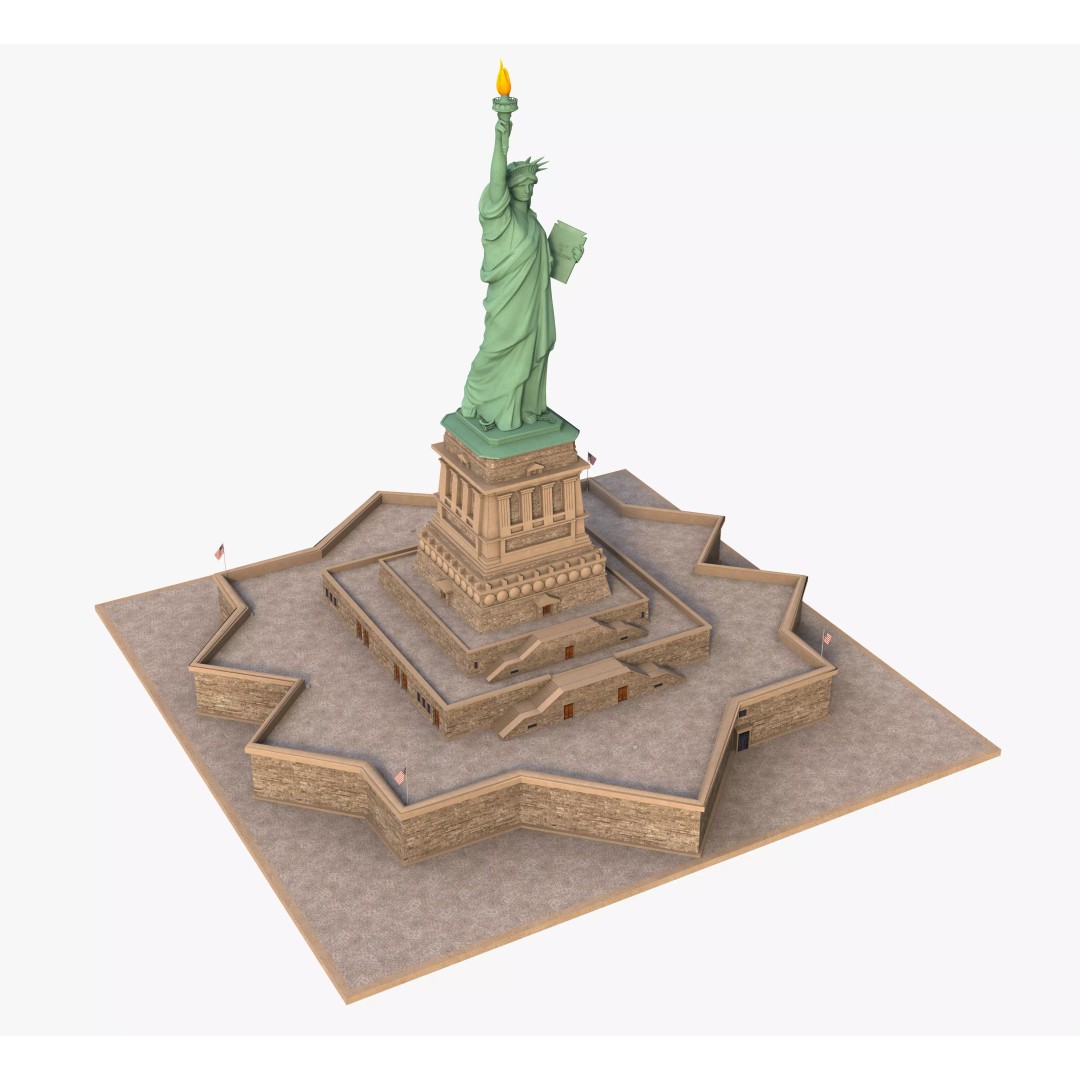 Statue of Liberty 3D Model – High Poly PBR Asset, FBX, Blender, OBJ - View 2