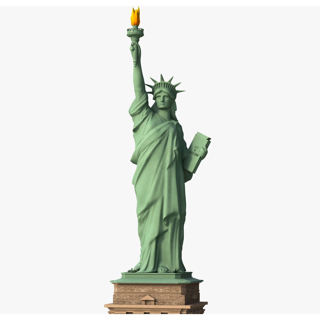 Statue of Liberty 3D Model – High Poly PBR Asset, FBX, Blender, OBJ - View 6