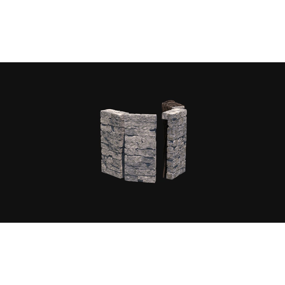 Sacrifice Altar 3D Model – Low Poly Jungle Tribal Construction, FBX, OBJ - View 40