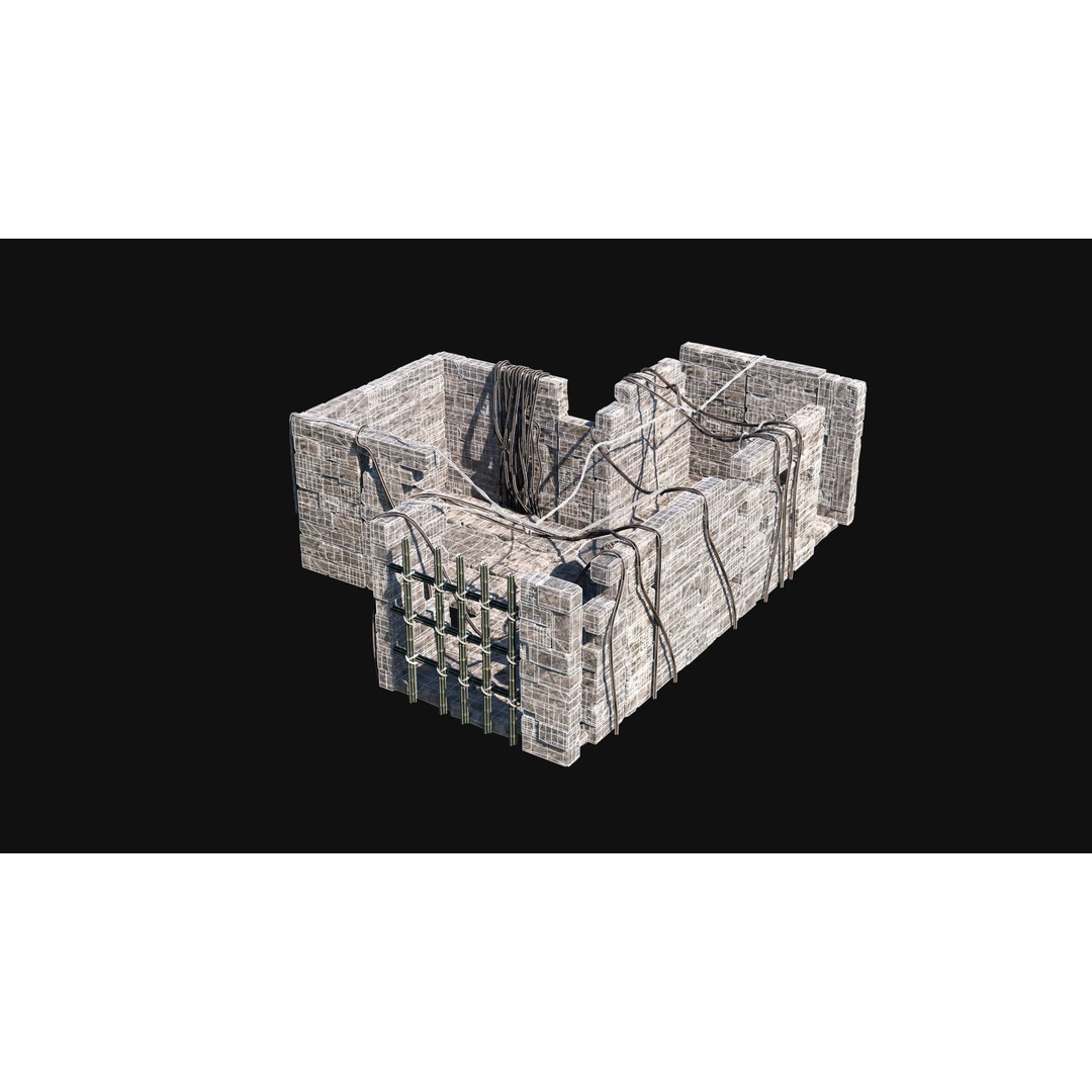 Sacrifice Altar 3D Model – Low Poly Jungle Tribal Construction, FBX, OBJ - View 7
