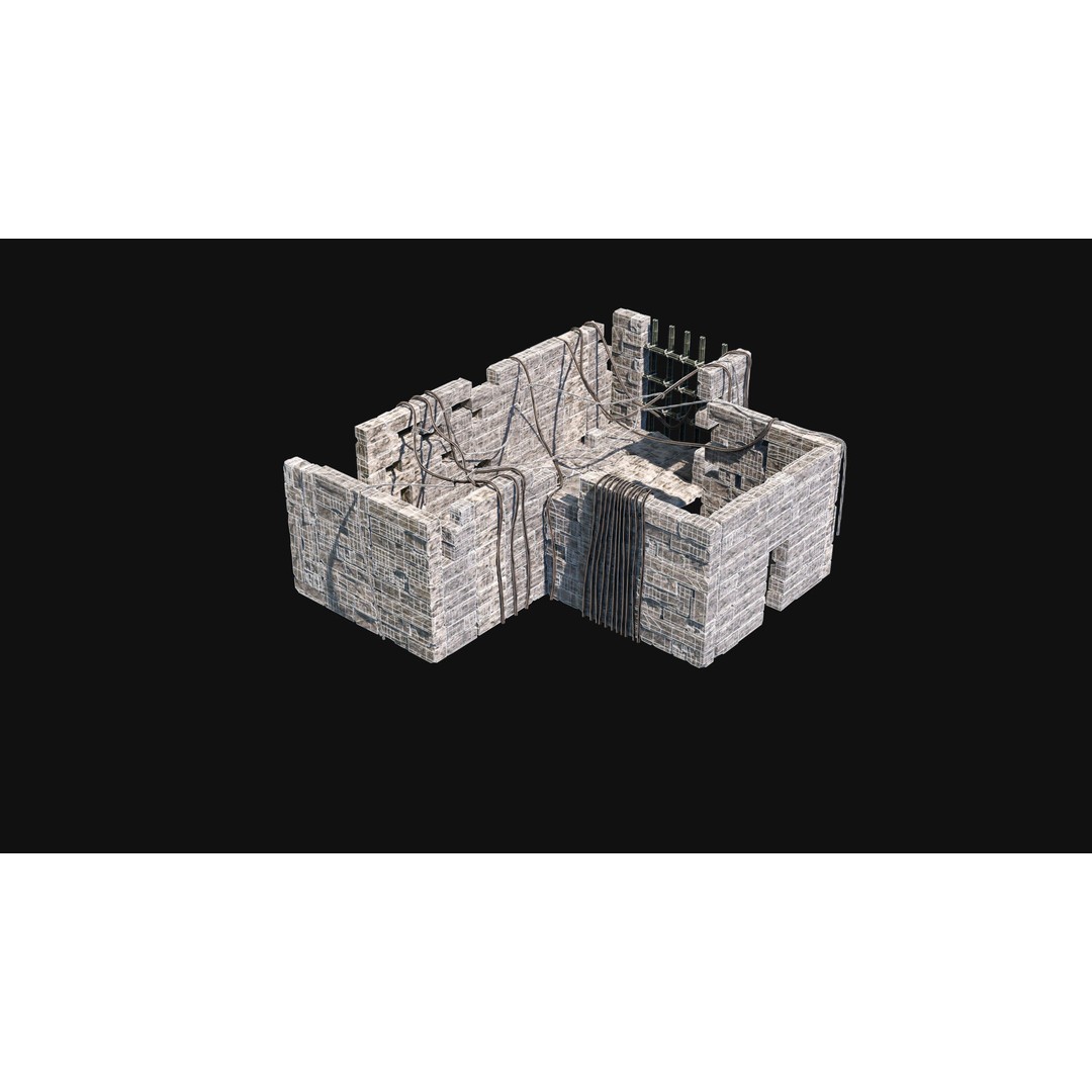 Sacrifice Altar 3D Model – Low Poly Jungle Tribal Construction, FBX, OBJ - View 8