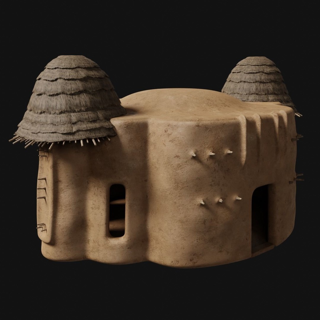 Primitive Huts 3D Model – Low Poly Game-Ready Asset, FBX & OBJ - View 20