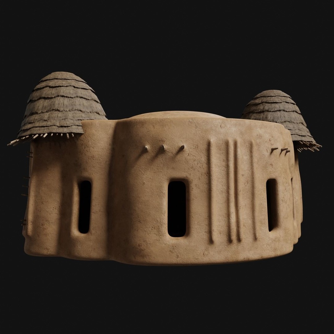 Primitive Huts 3D Model – Low Poly Game-Ready Asset, FBX & OBJ - View 21