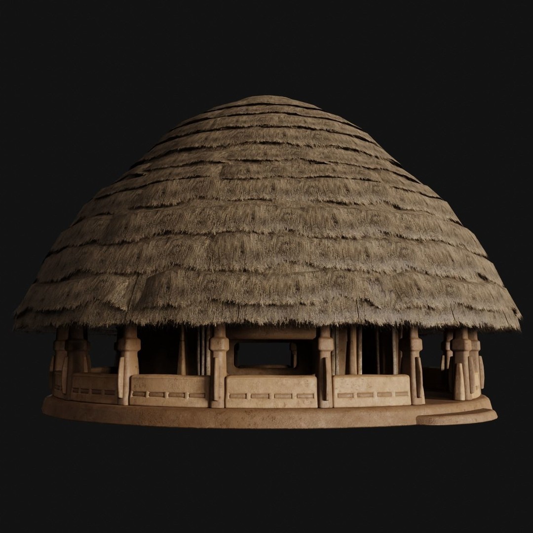 Primitive Huts 3D Model – Low Poly Game-Ready Asset, FBX & OBJ - View 24