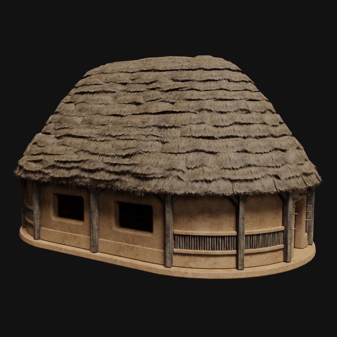 Primitive Huts 3D Model – Low Poly Game-Ready Asset, FBX & OBJ - View 32