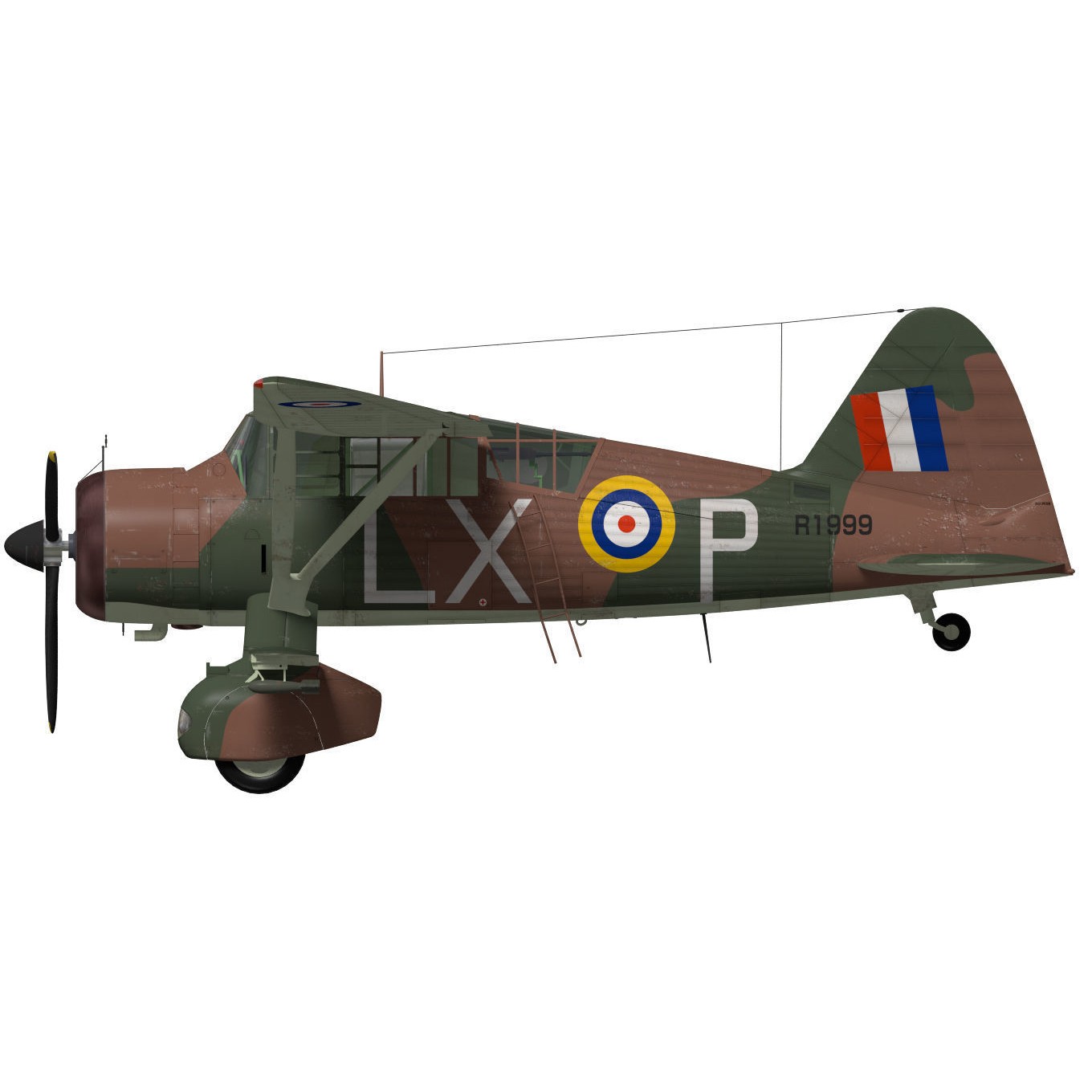 Westland Lysander MkII - Detailed 3D Model - View 10