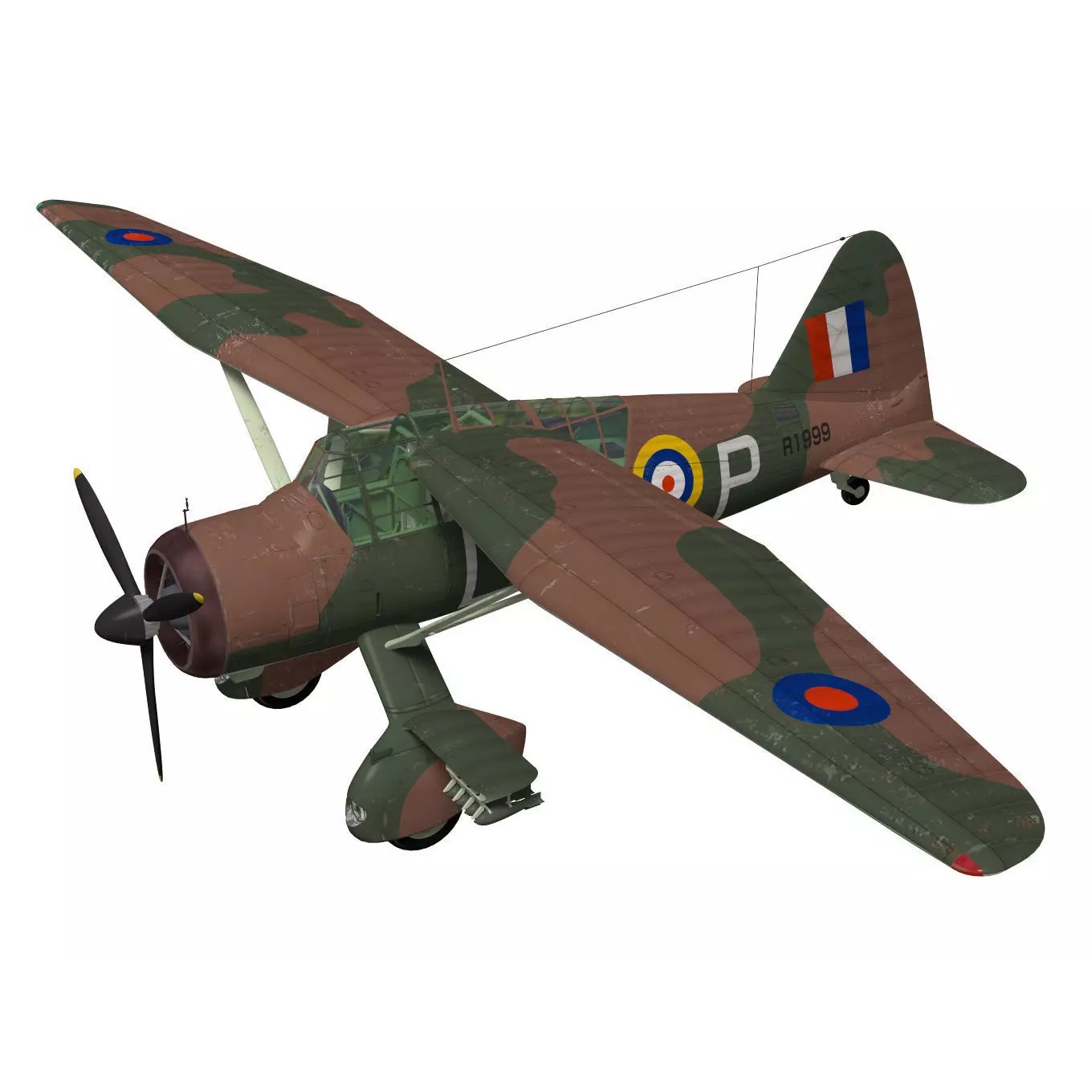 Westland Lysander MkII - Detailed 3D Model - View 2