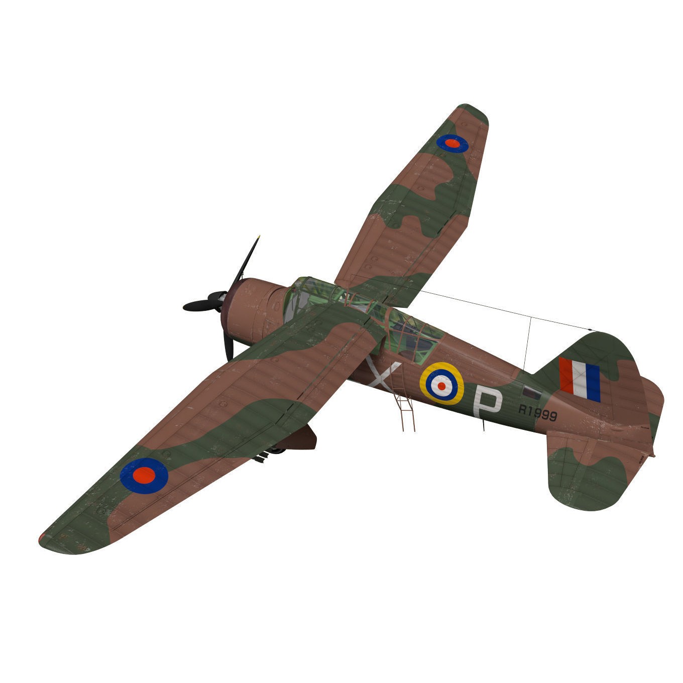 Westland Lysander MkII - Detailed 3D Model - View 3