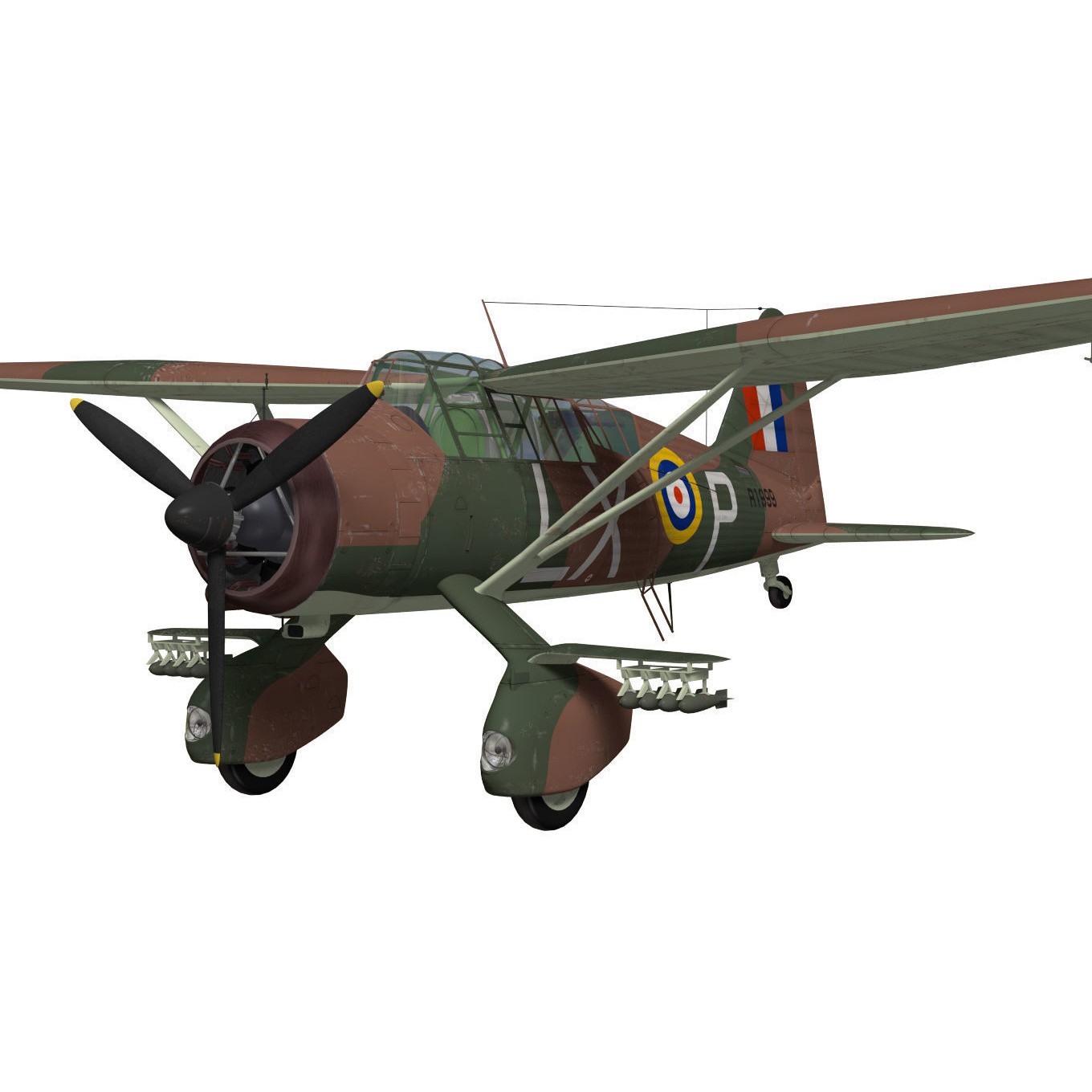 Westland Lysander MkII - Detailed 3D Model - View 6