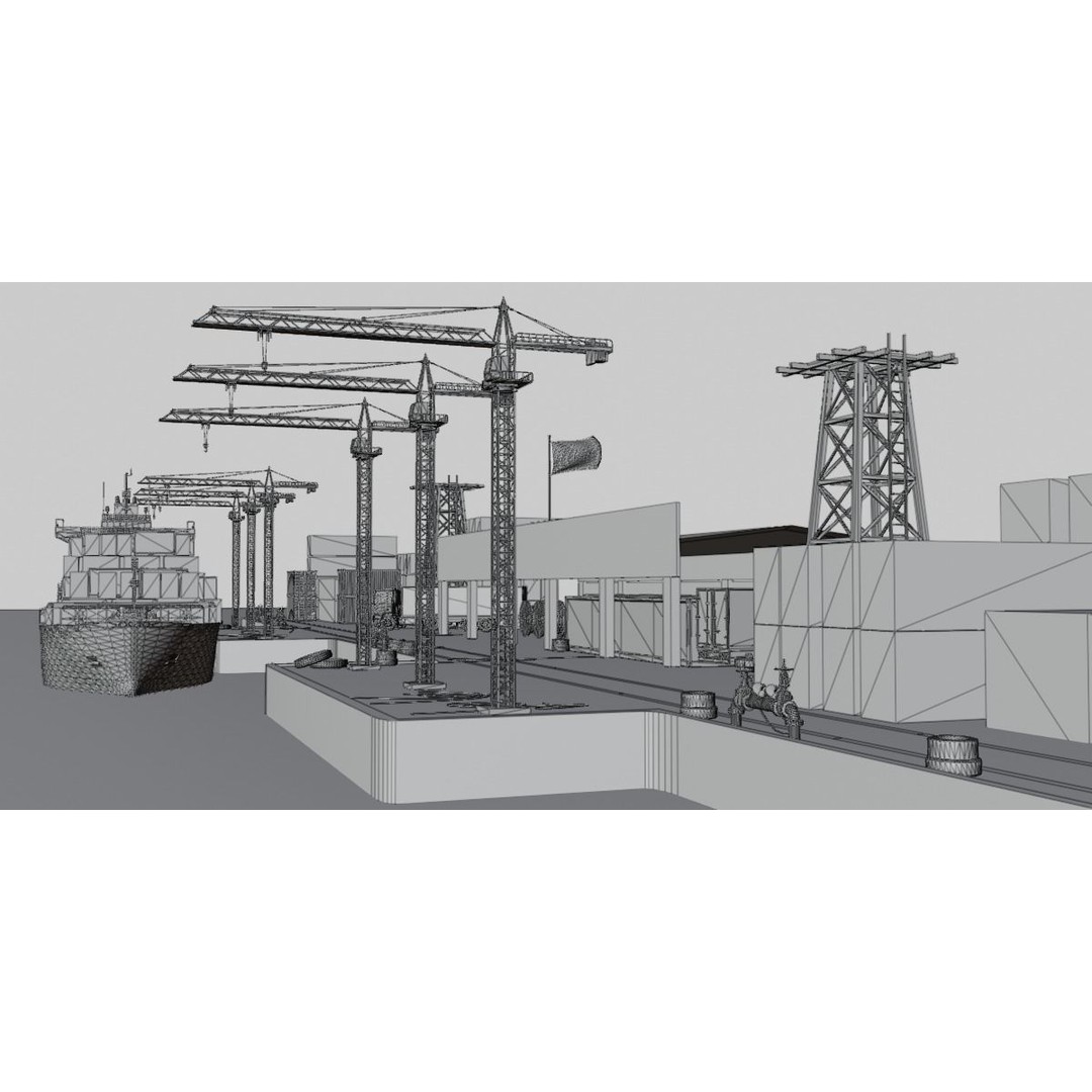 Cargo Ship 3D Model – Low Poly PBR Game Asset, Blender, FBX - View 10