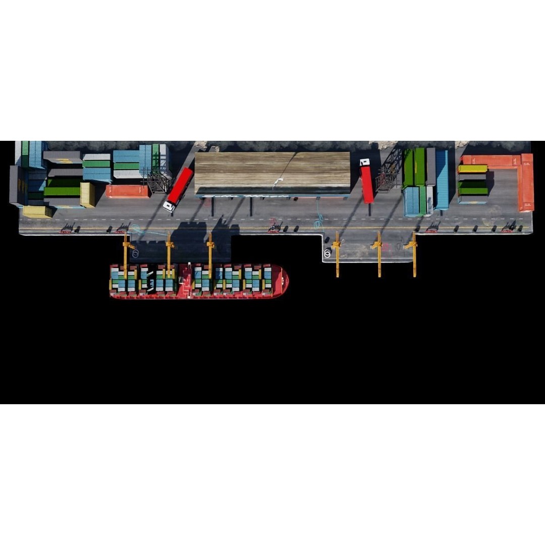 Cargo Ship 3D Model – Low Poly PBR Game Asset, Blender, FBX - View 12