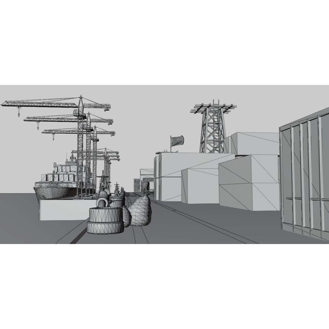 Cargo Ship 3D Model – Low Poly PBR Game Asset, Blender, FBX - View 13