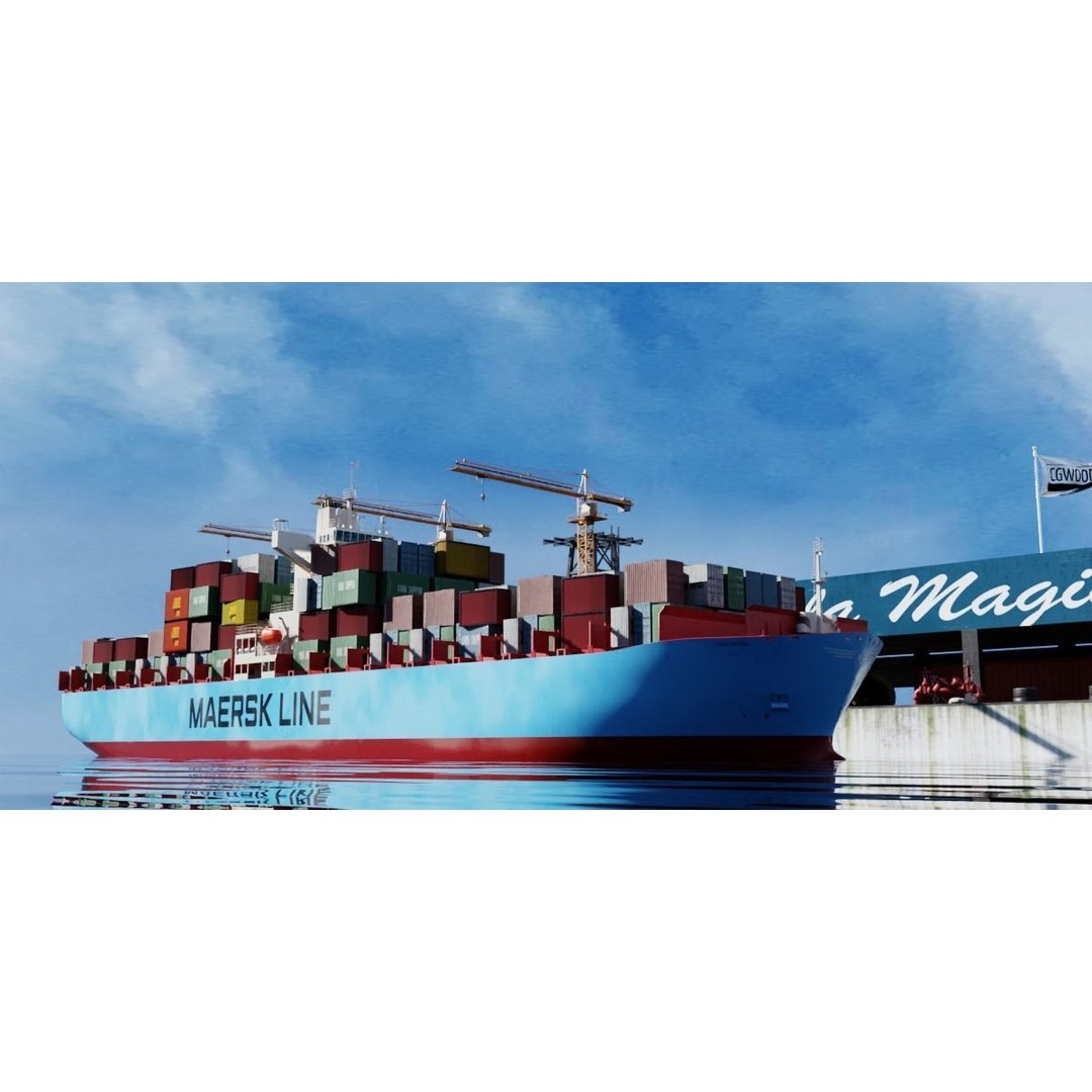 Cargo Ship 3D Model – Low Poly PBR Game Asset, Blender, FBX - View 24
