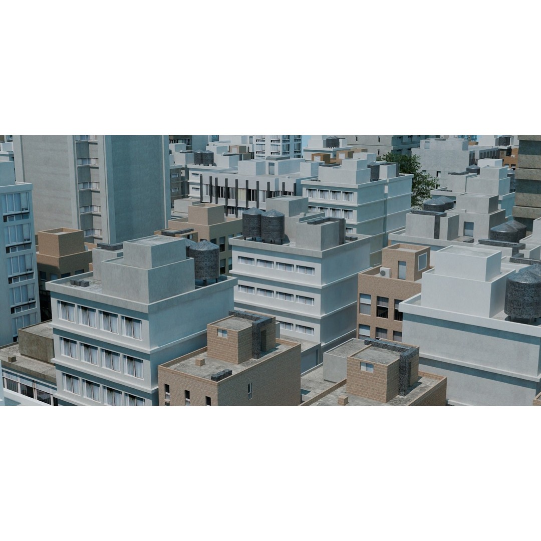 Downtown Skyscraper 3D Model – Low Poly Cityscape Asset, Game Ready - View 14