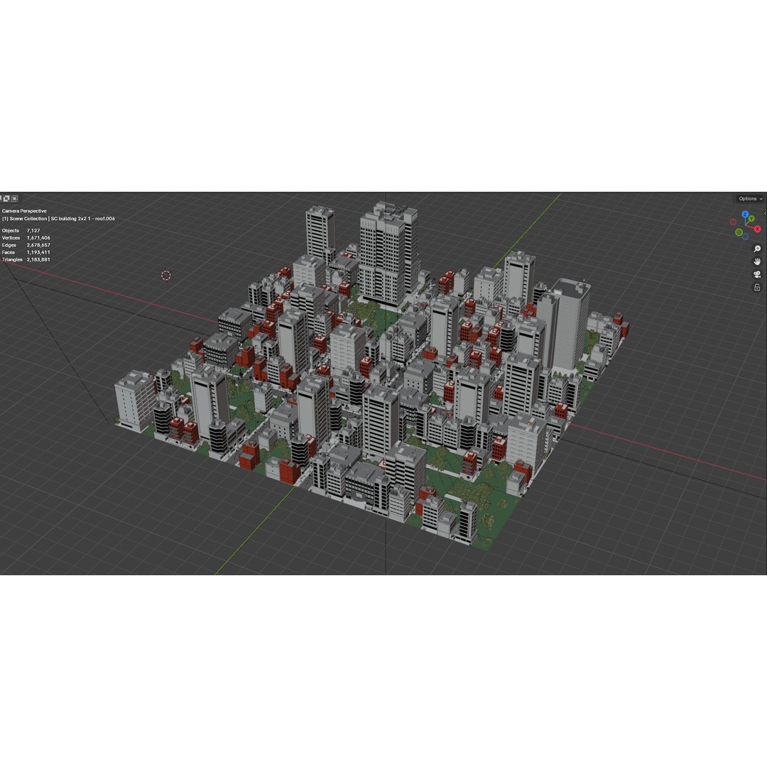 Downtown Skyscraper 3D Model – Low Poly Cityscape Asset, Game Ready - View 18