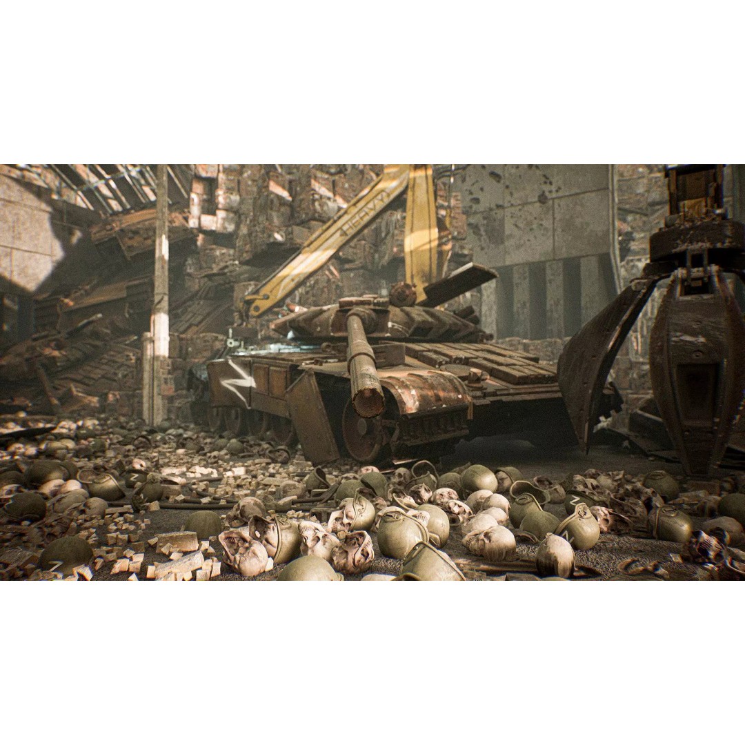 Junkyard Environment 3D Model – Low Poly Industrial Asset, FBX - View 2