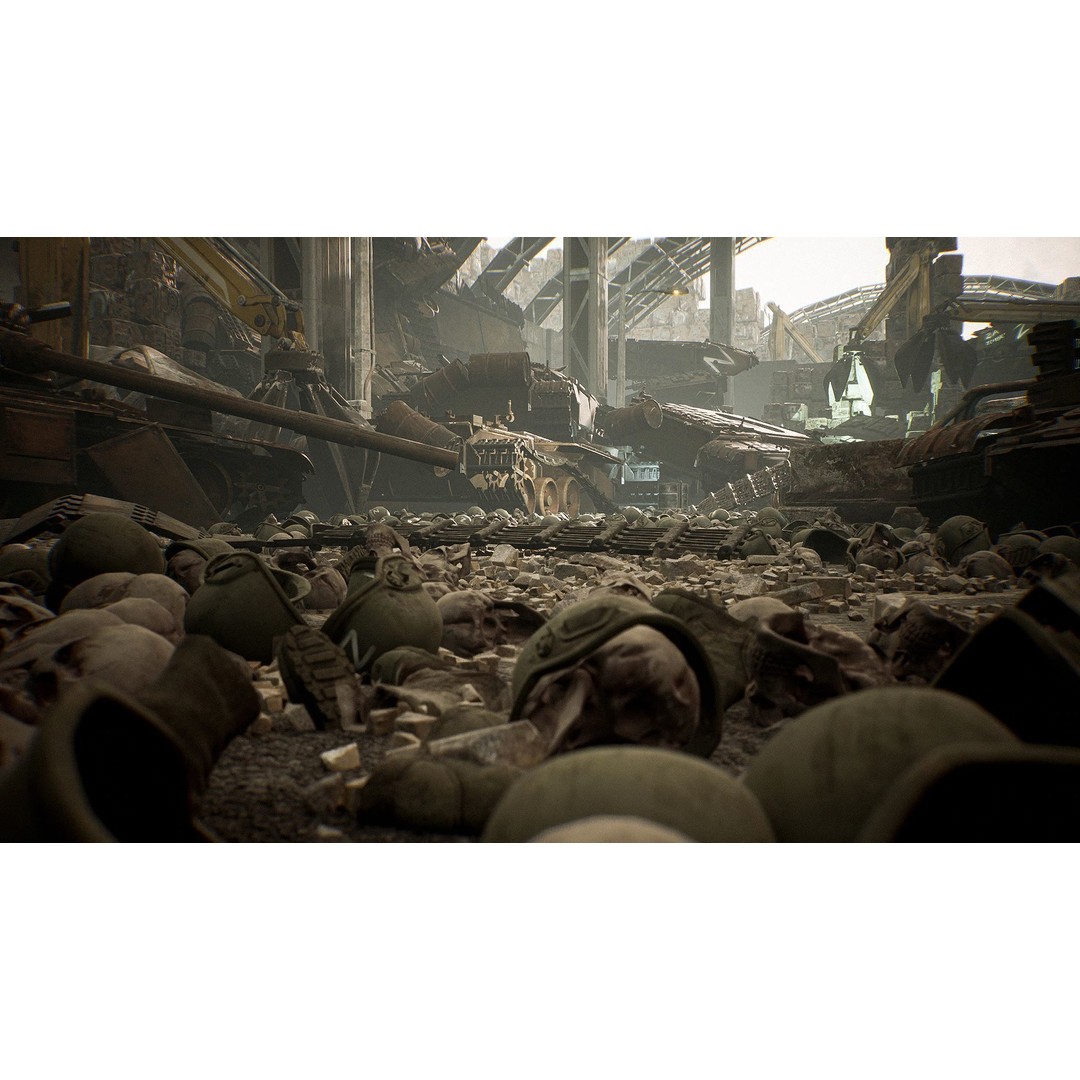 Junkyard Environment 3D Model – Low Poly Industrial Asset, FBX - View 3