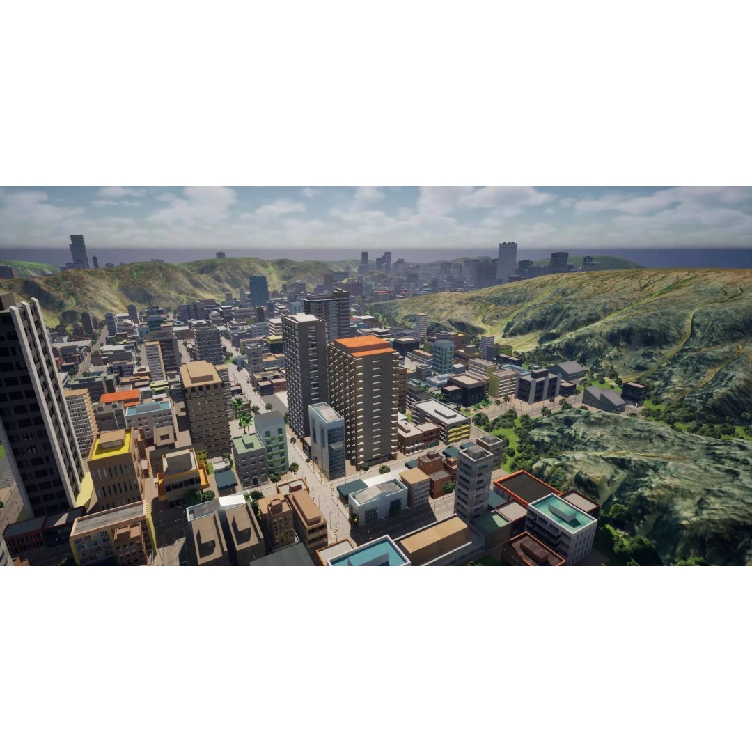 Complete Downtown City 3D Model – Low Poly Game Asset, Unreal Engine - View 11