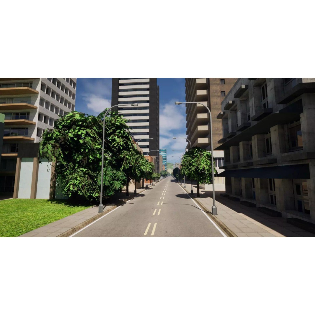 Complete Downtown City 3D Model – Low Poly Game Asset, Unreal Engine - View 16