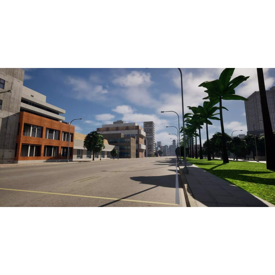 Complete Downtown City 3D Model – Low Poly Game Asset, Unreal Engine - View 17