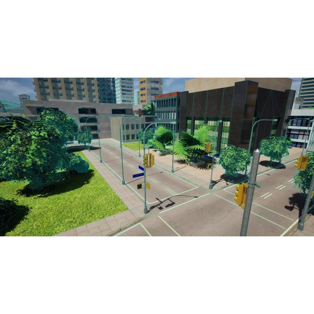 Complete Downtown City 3D Model – Low Poly Game Asset, Unreal Engine - View 44