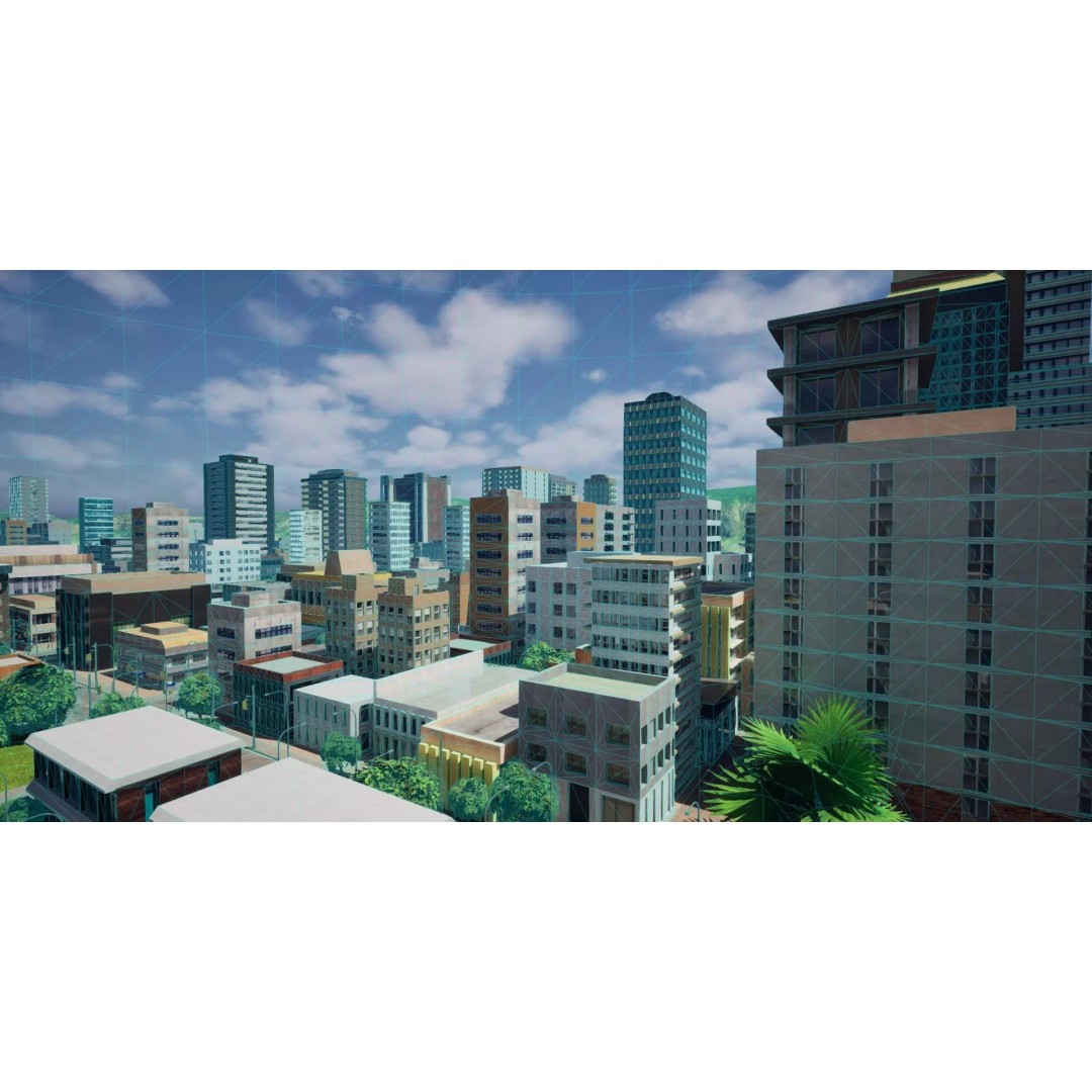 Complete Downtown City 3D Model – Low Poly Game Asset, Unreal Engine - View 47